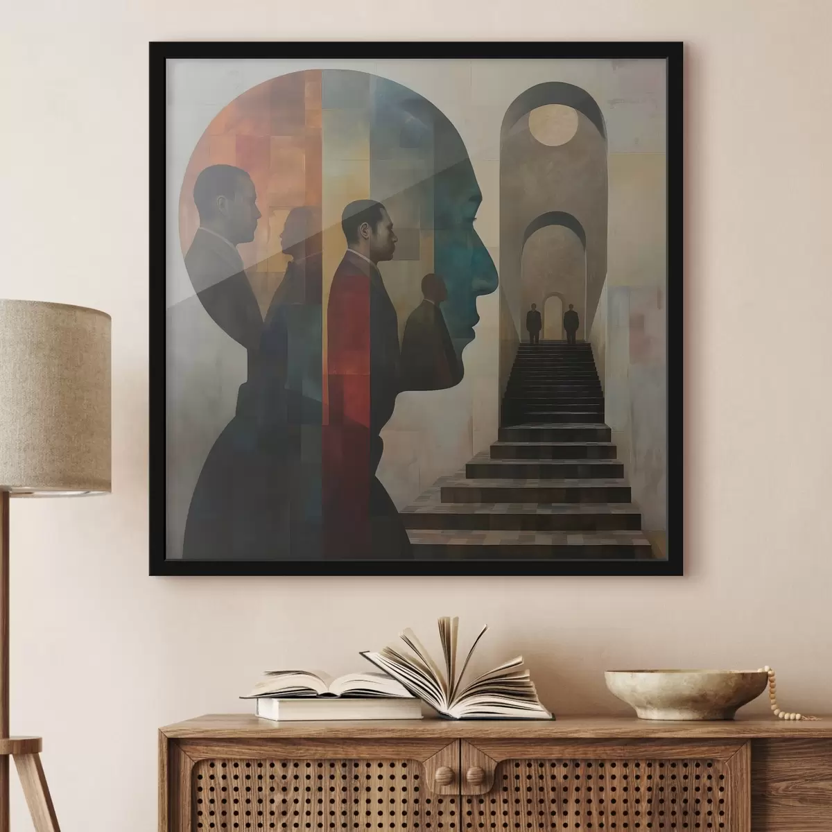 Poster perfiles modernos de hombres en el arte f40239