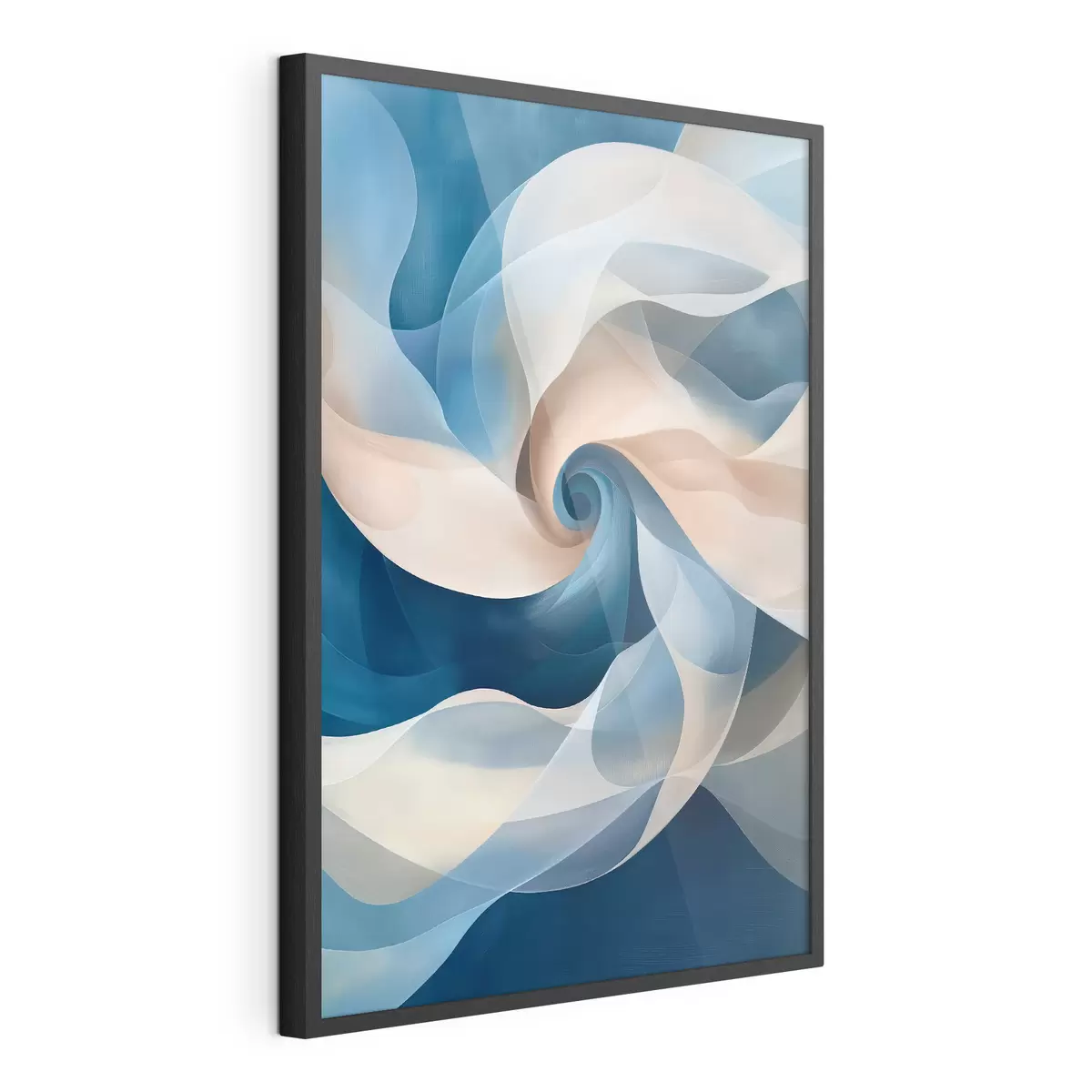 Poster vórtice abstracto beige-azul f40249