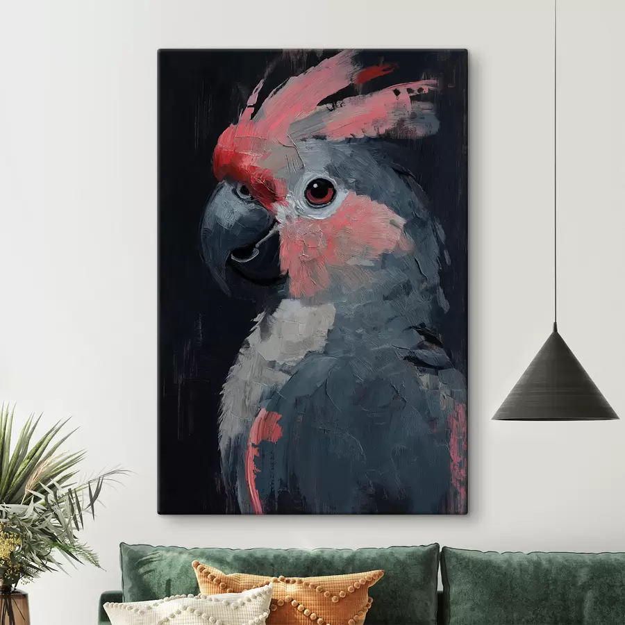 murales de pared El loro está pintado con acrílico. s40266