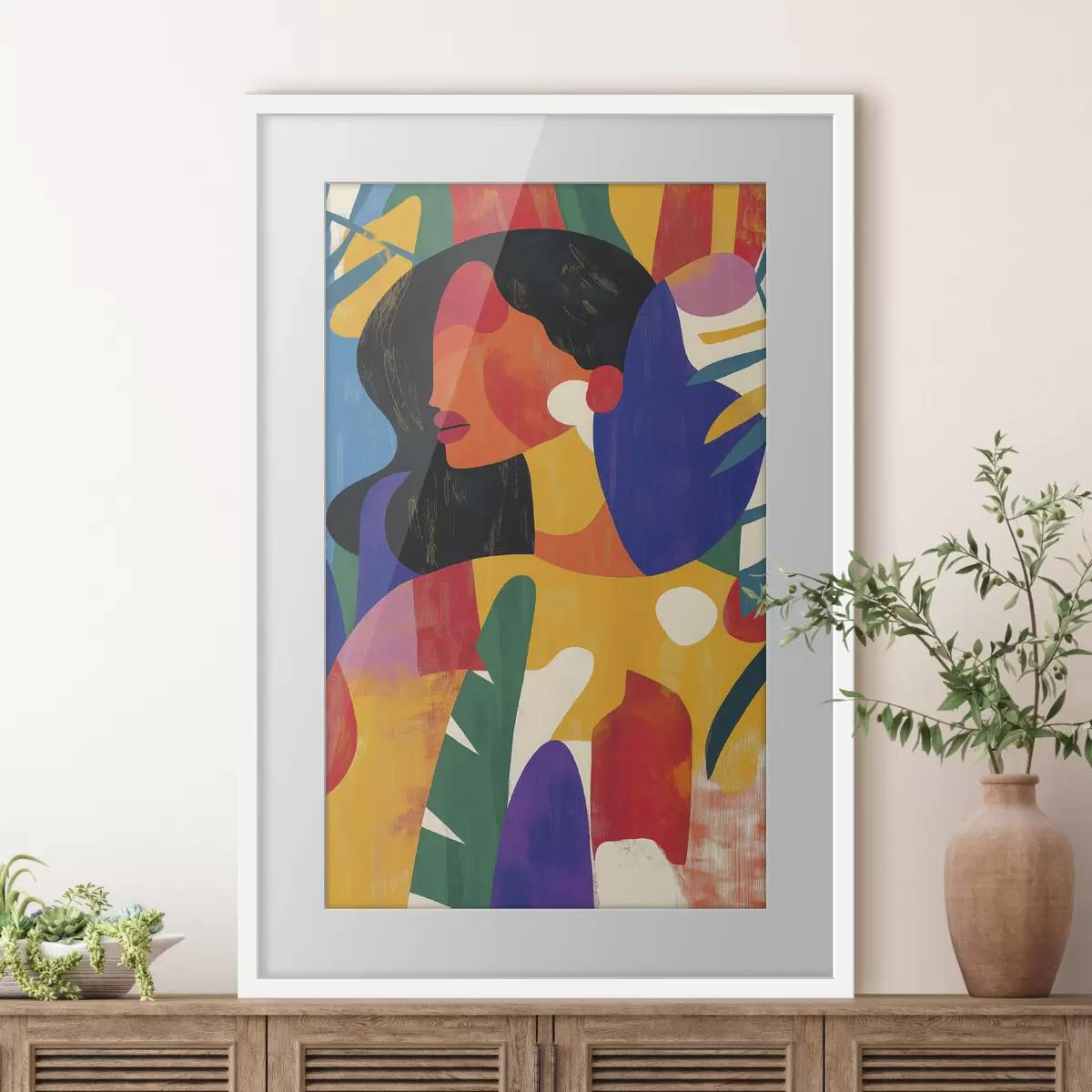 Poster Retrato en colores vivos f40275