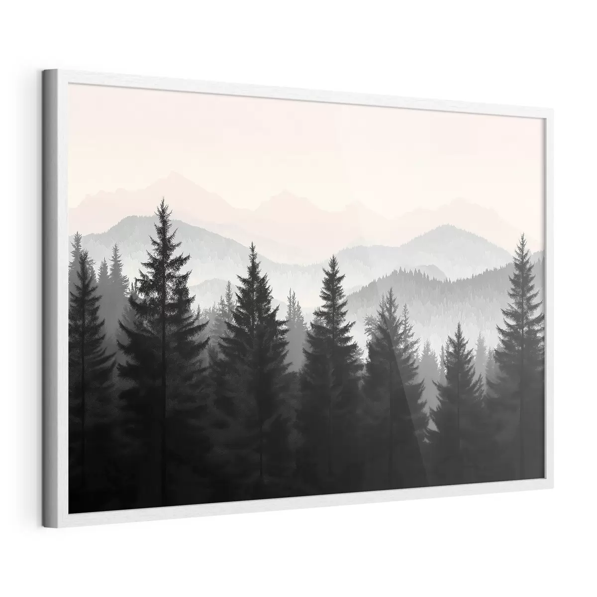 Poster Bosque con montañas al fondo f40281