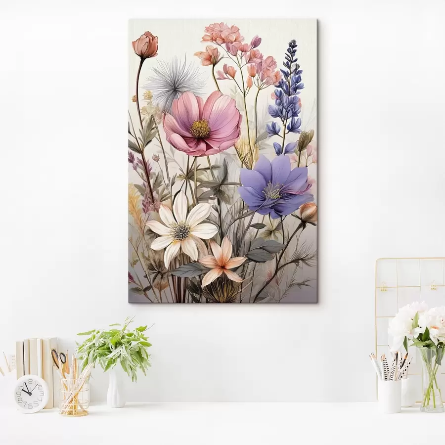 murales de pared flores silvestres, arreglo floral s40423