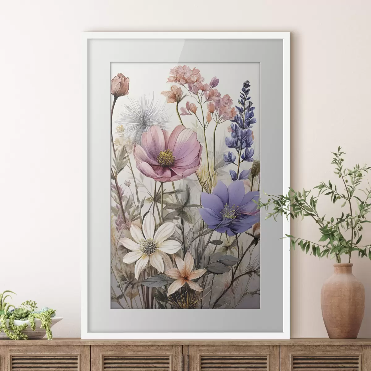 Poster flores silvestres, arreglo floral f40423