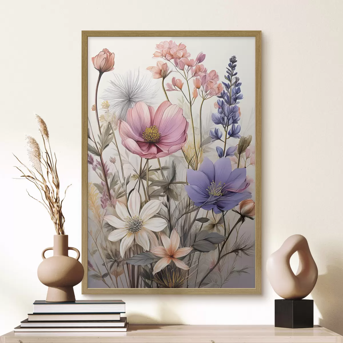 Poster flores silvestres, arreglo floral f40423