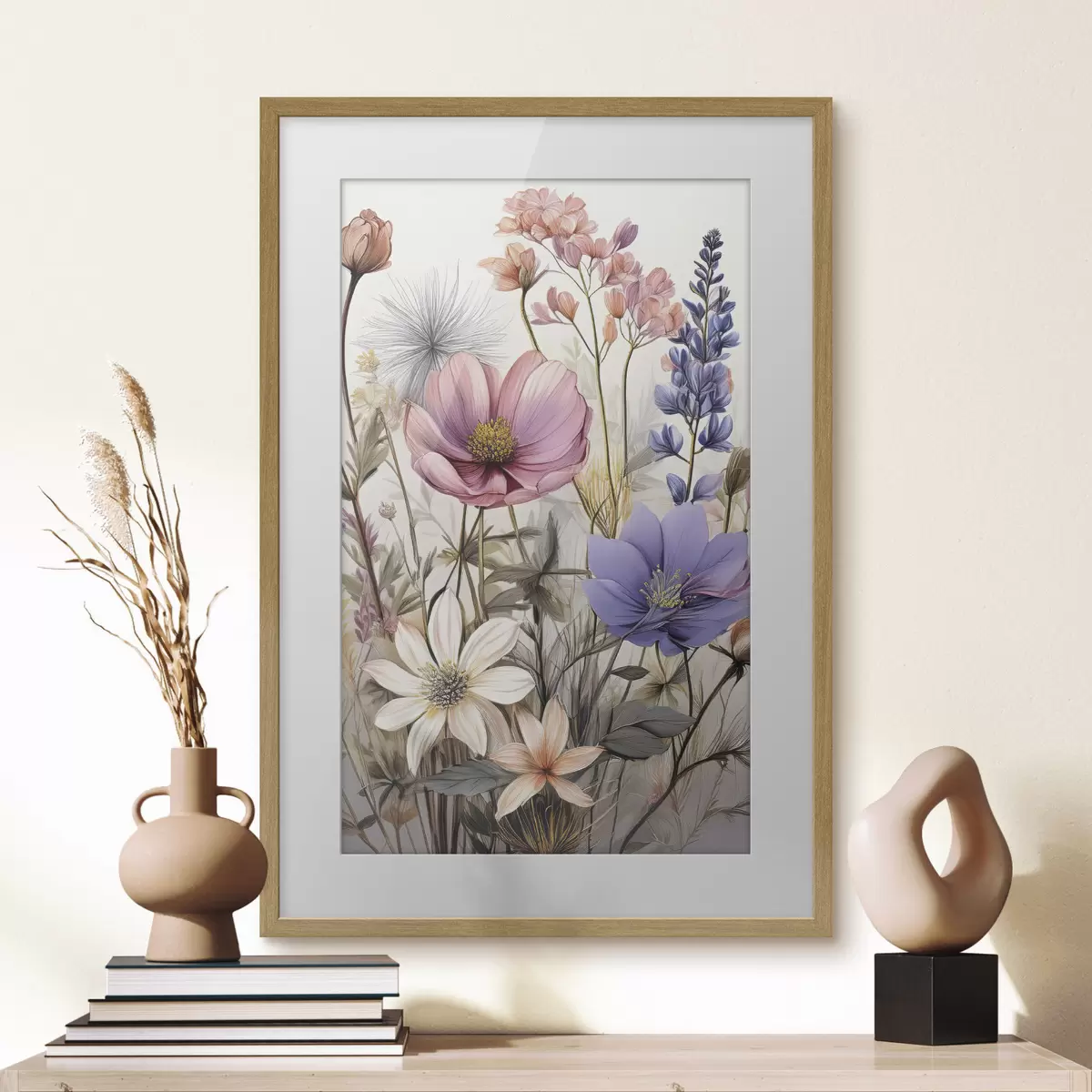 Poster flores silvestres, arreglo floral f40423