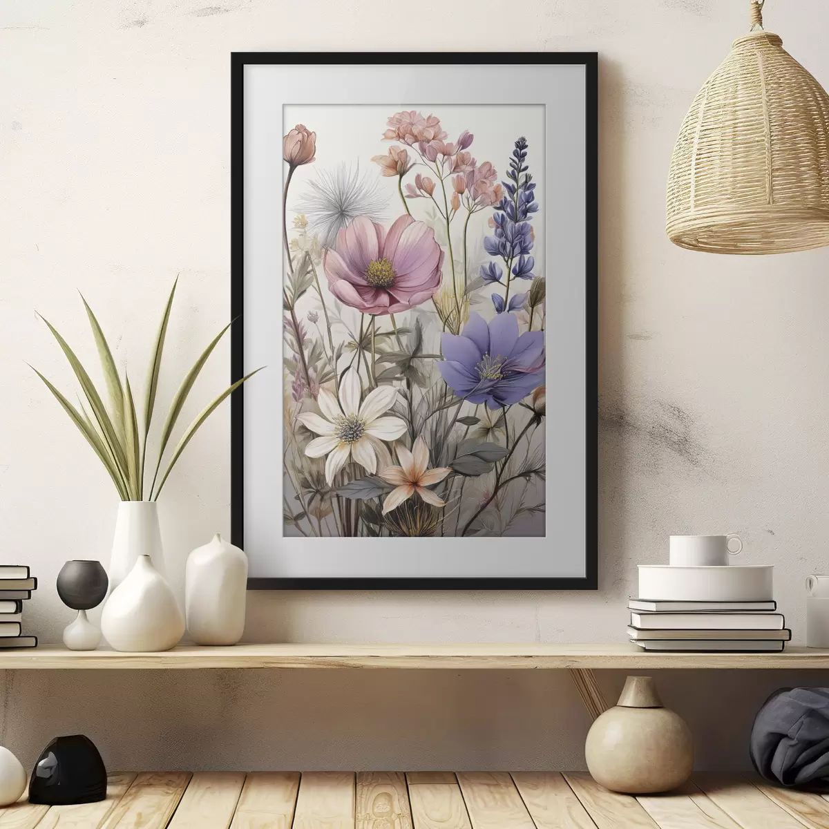 Poster flores silvestres, arreglo floral f40423
