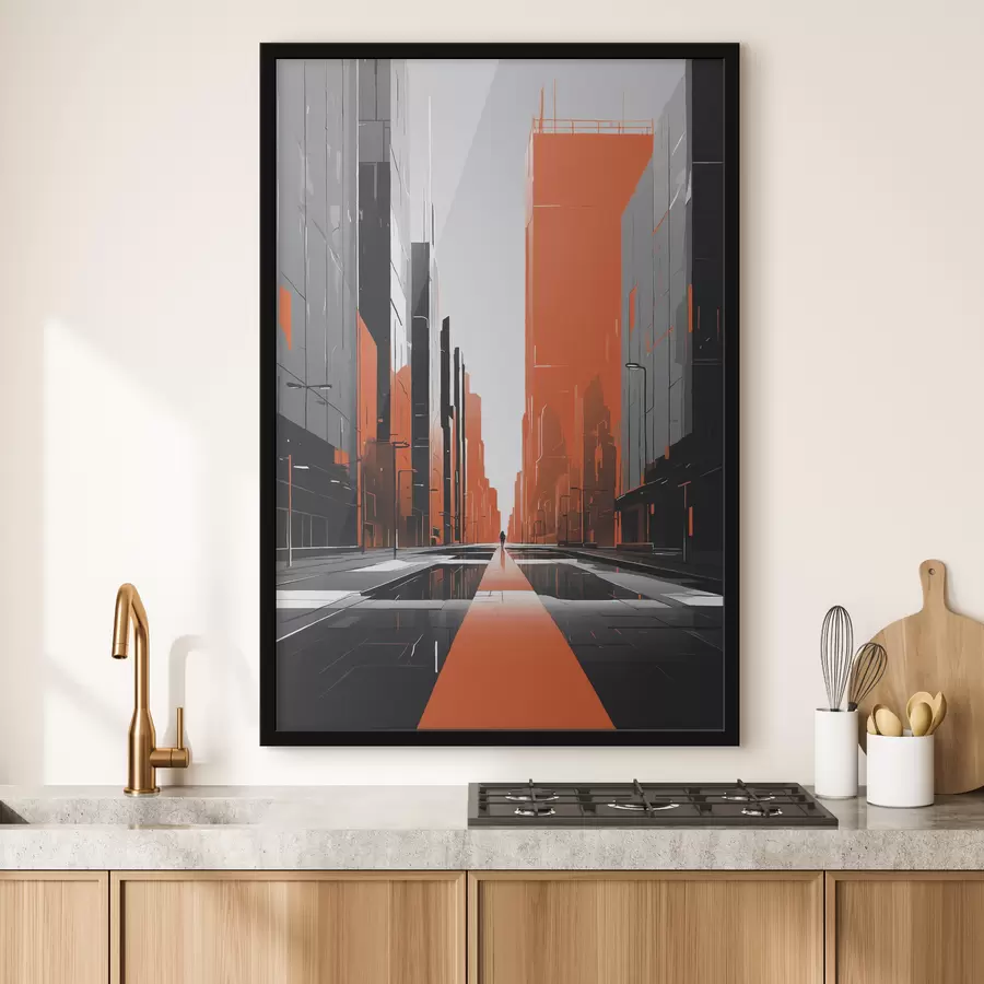 murales de pared Ciudad del futuro f40336