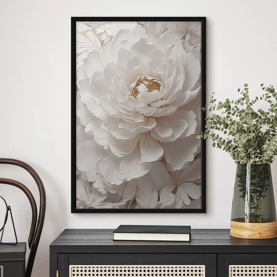 murales de pared Primer plano de flor blanca f40348