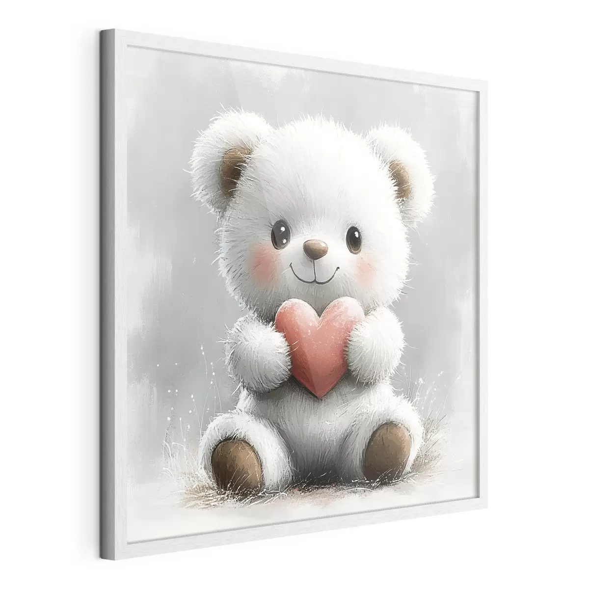 Poster Lindo oso con corazón en sus patas f40432