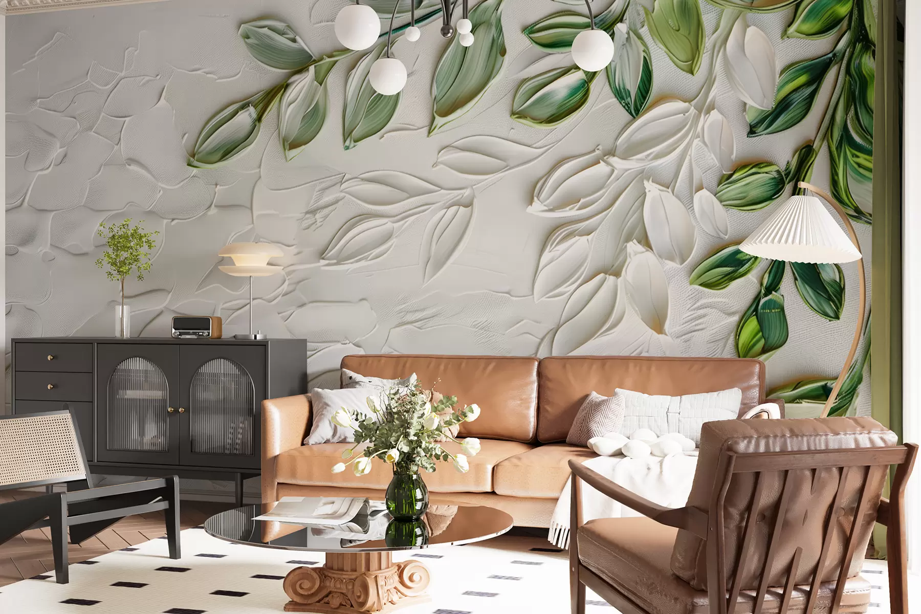 murales de pared Hojas y ternura w01470
