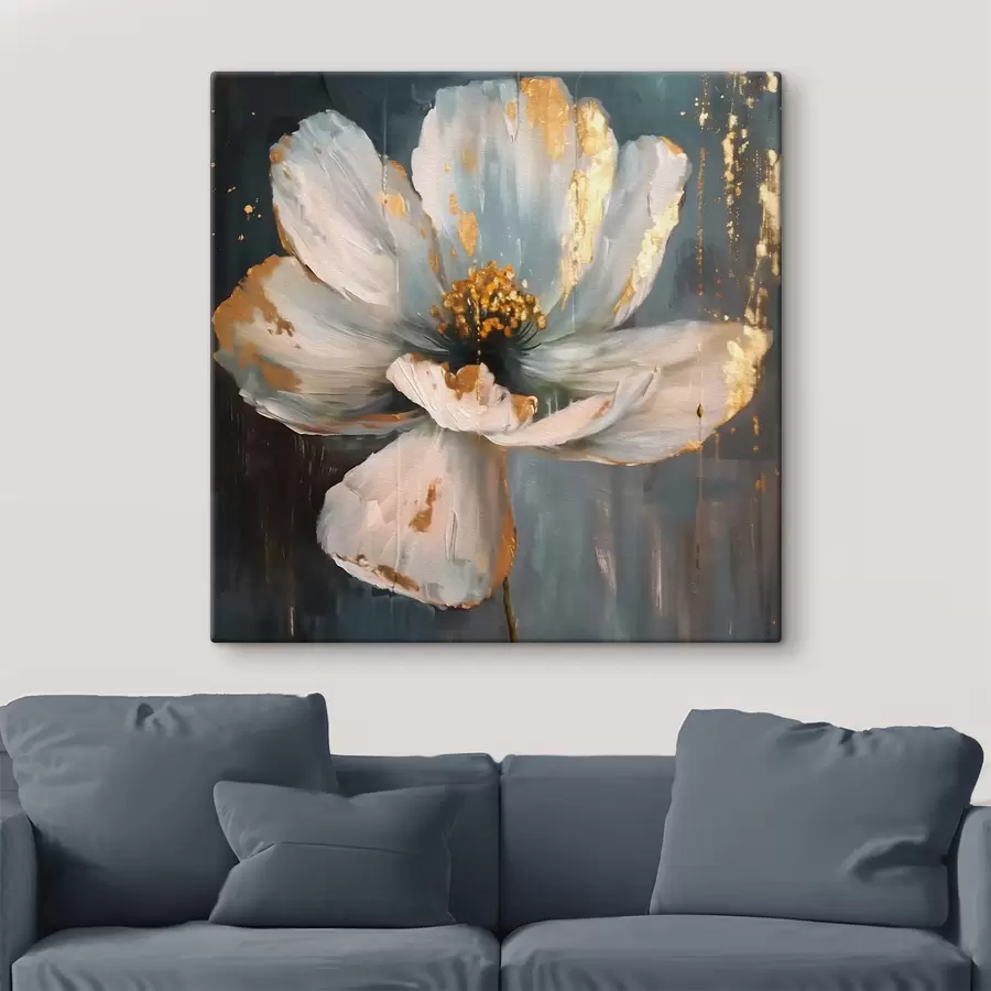 murales de pared Una gran flor blanca s40513