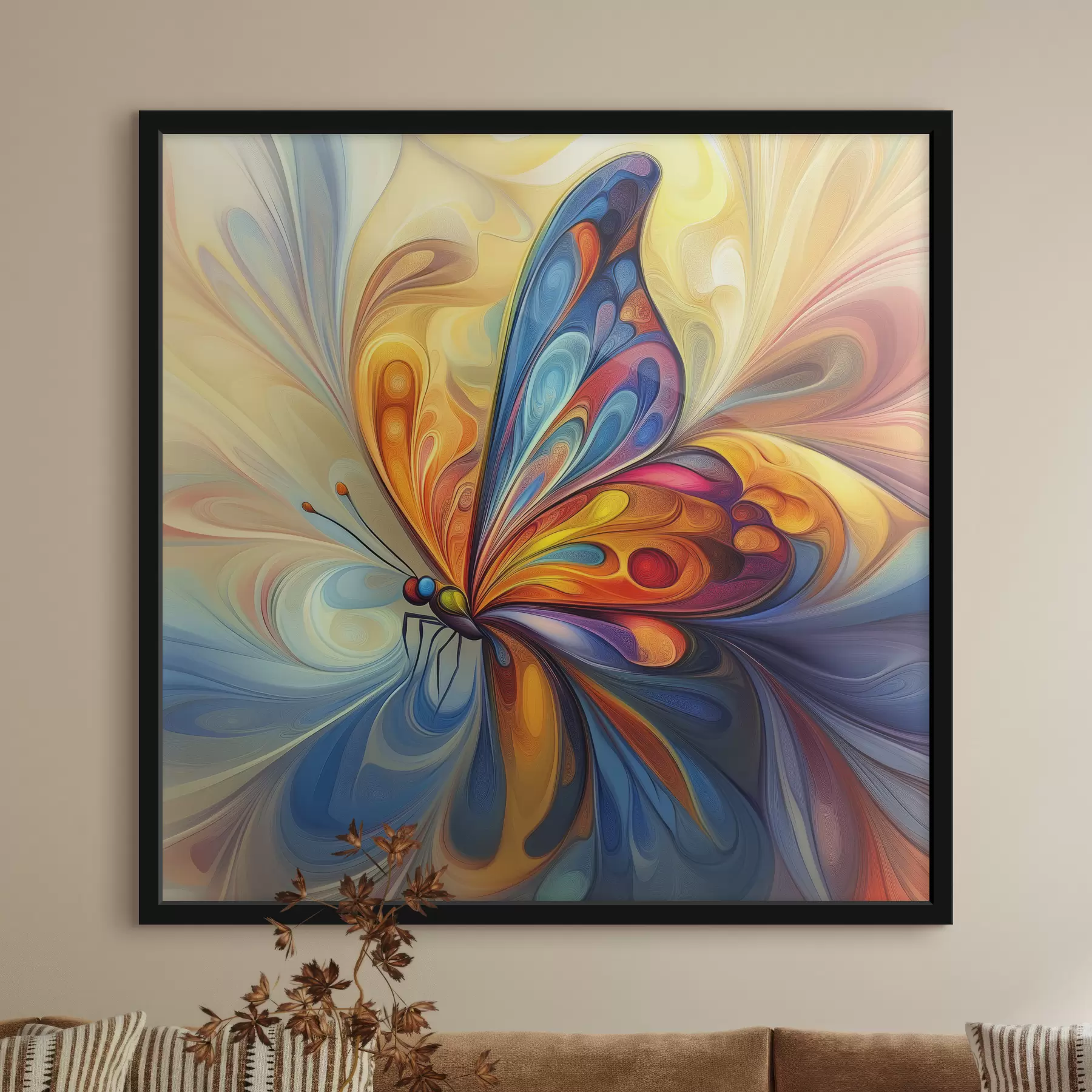 murales de pared Mariposa abstracta f40451