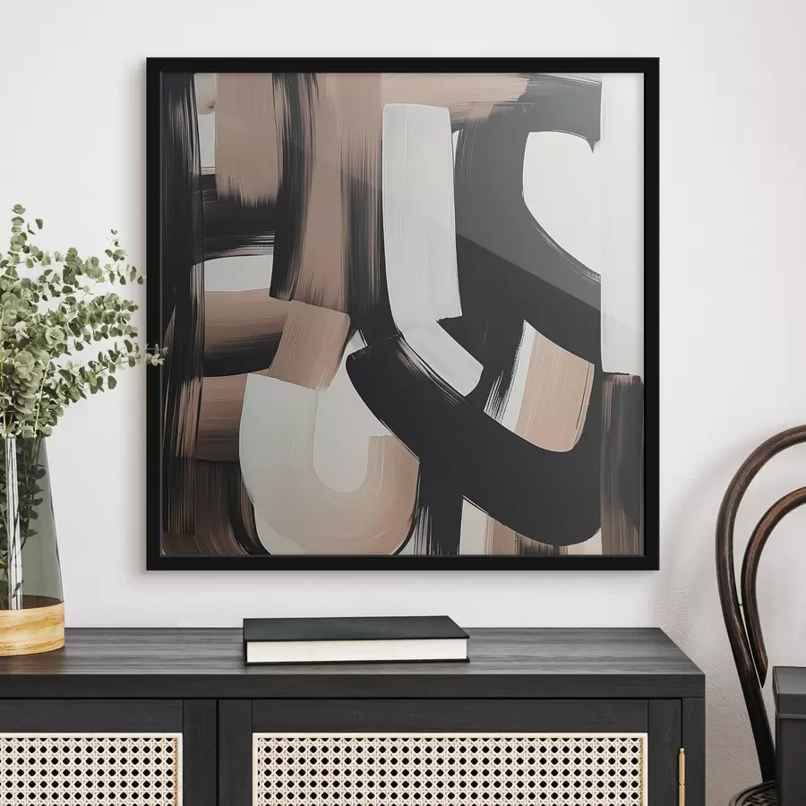 murales de pared Cuadro abstracto con trazos grandes f40581