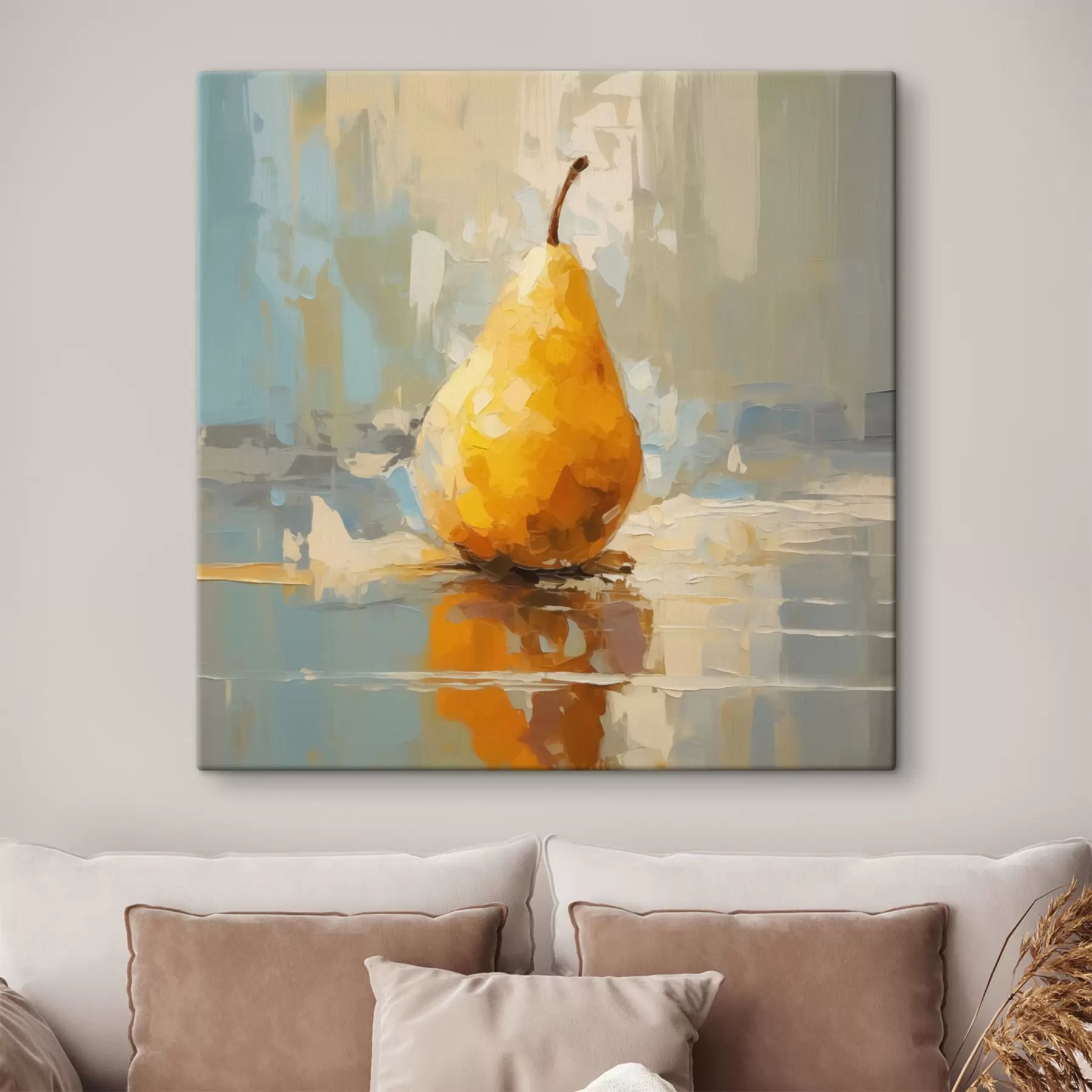 murales de pared Pera brillante que se refleja en la superficie s40690