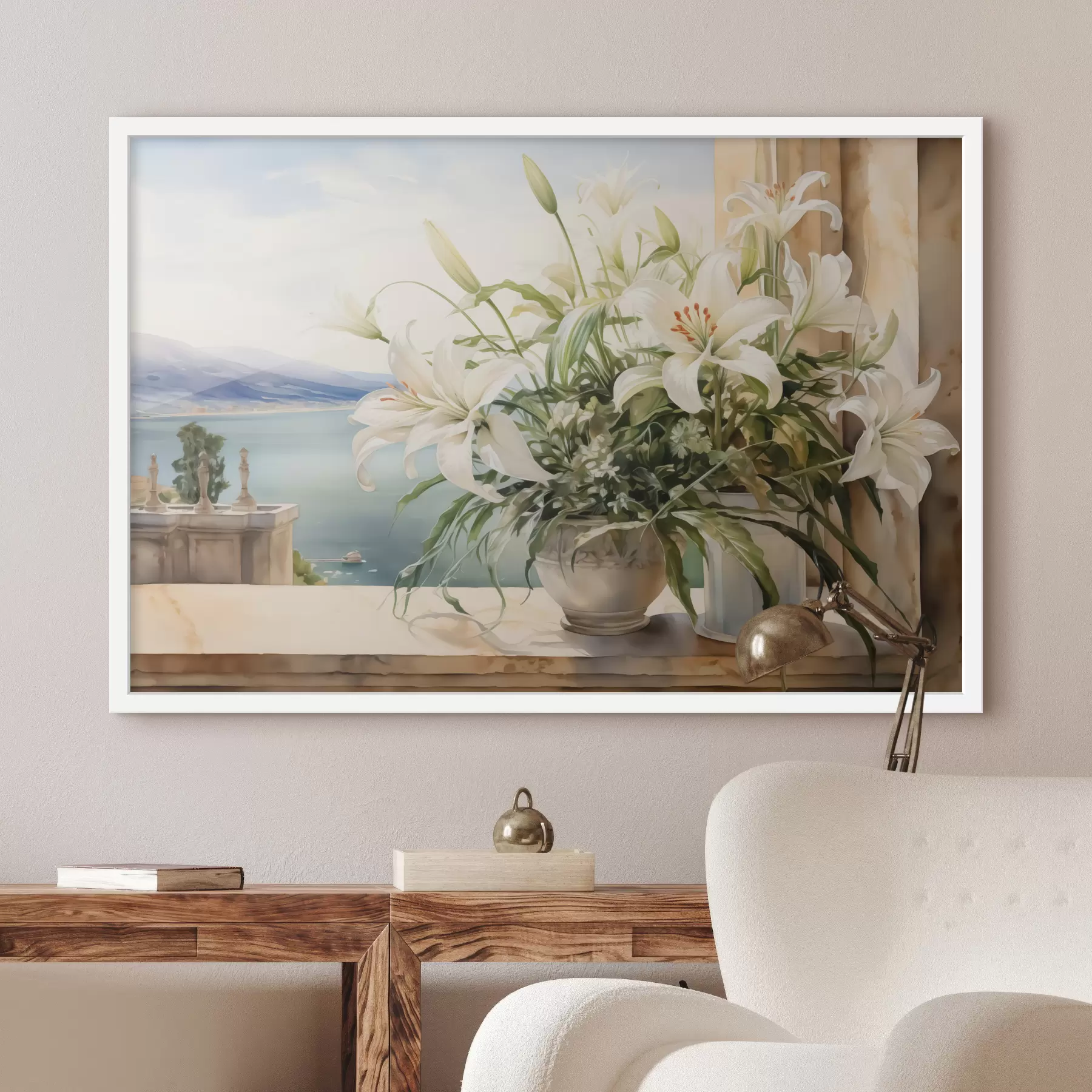 murales de pared Lirios junto al mar f40682