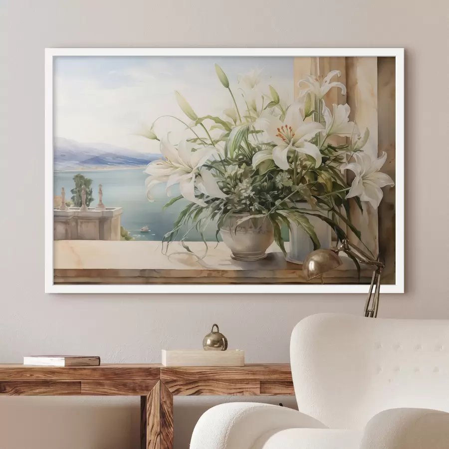 murales de pared Lirios junto al mar f40682