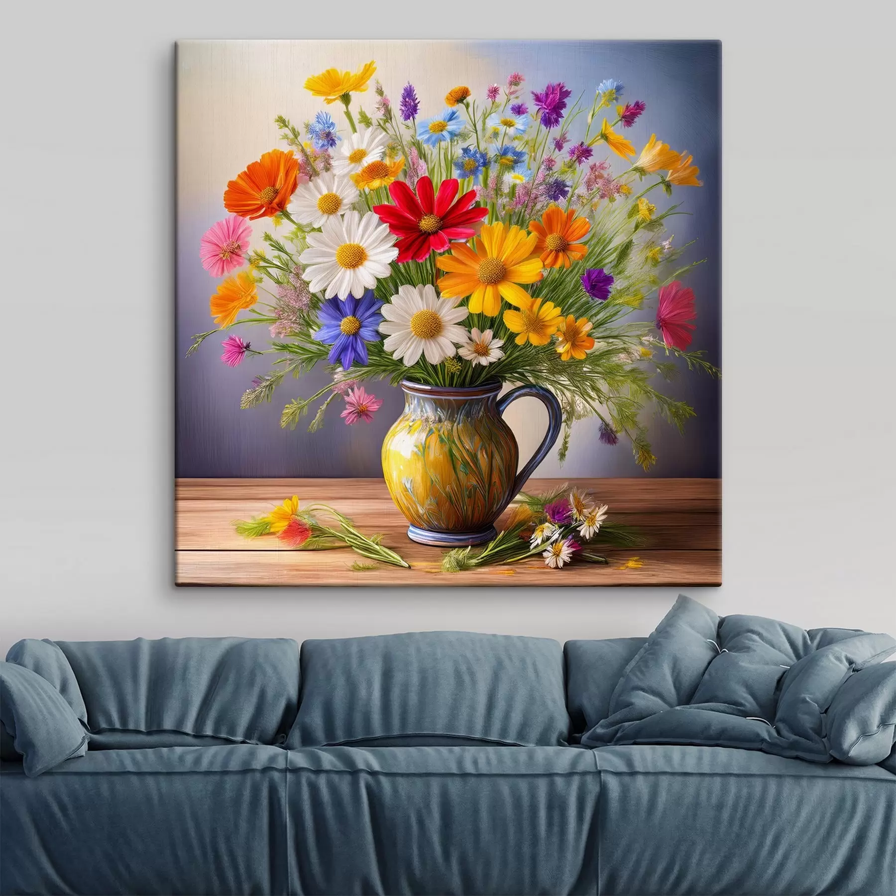 murales de pared un brillante ramo de flores silvestres s40707