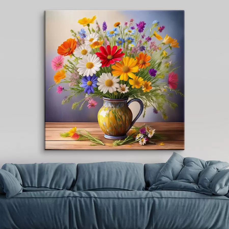 murales de pared un brillante ramo de flores silvestres s40707