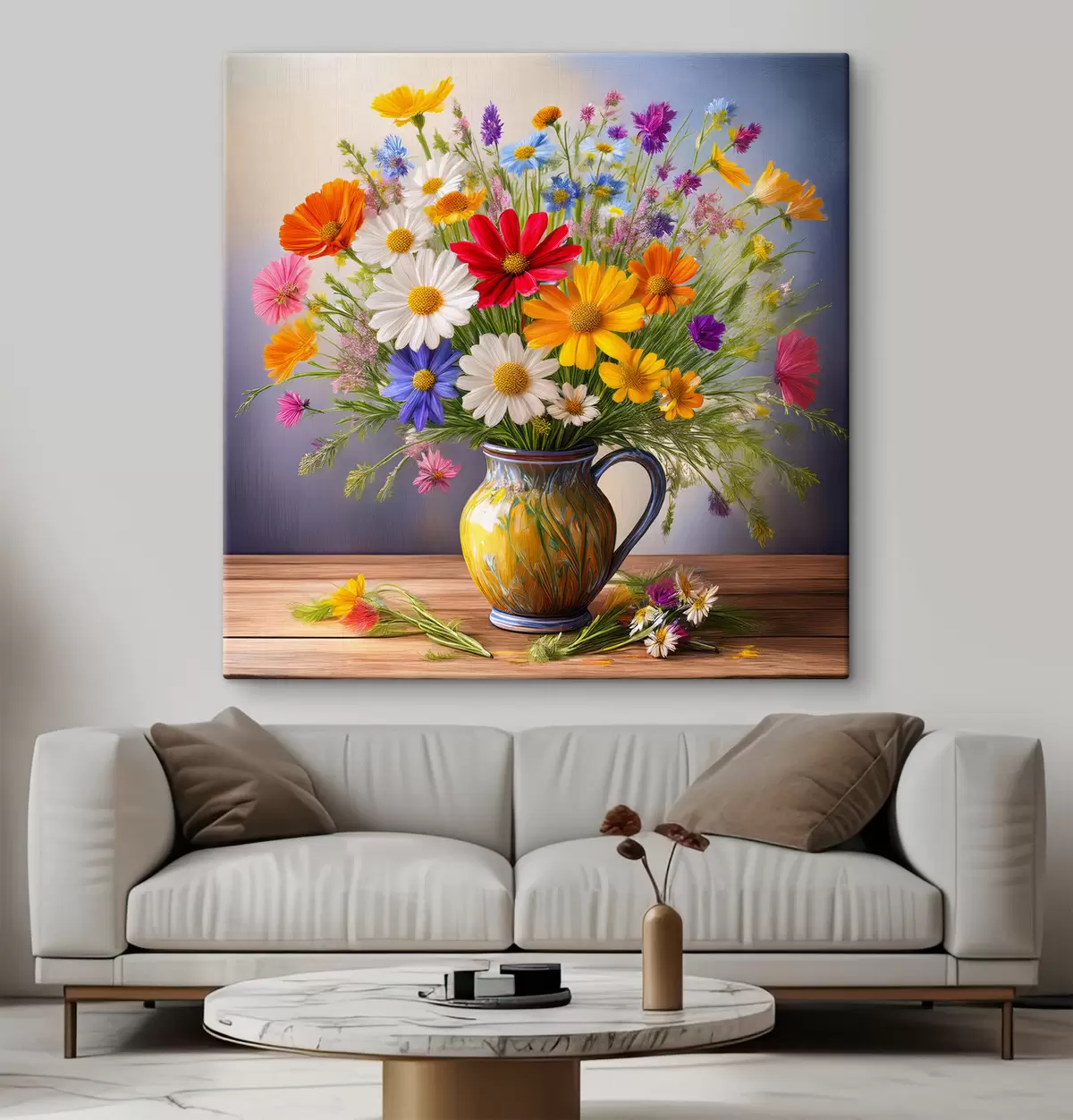 murales de pared un brillante ramo de flores silvestres s40707