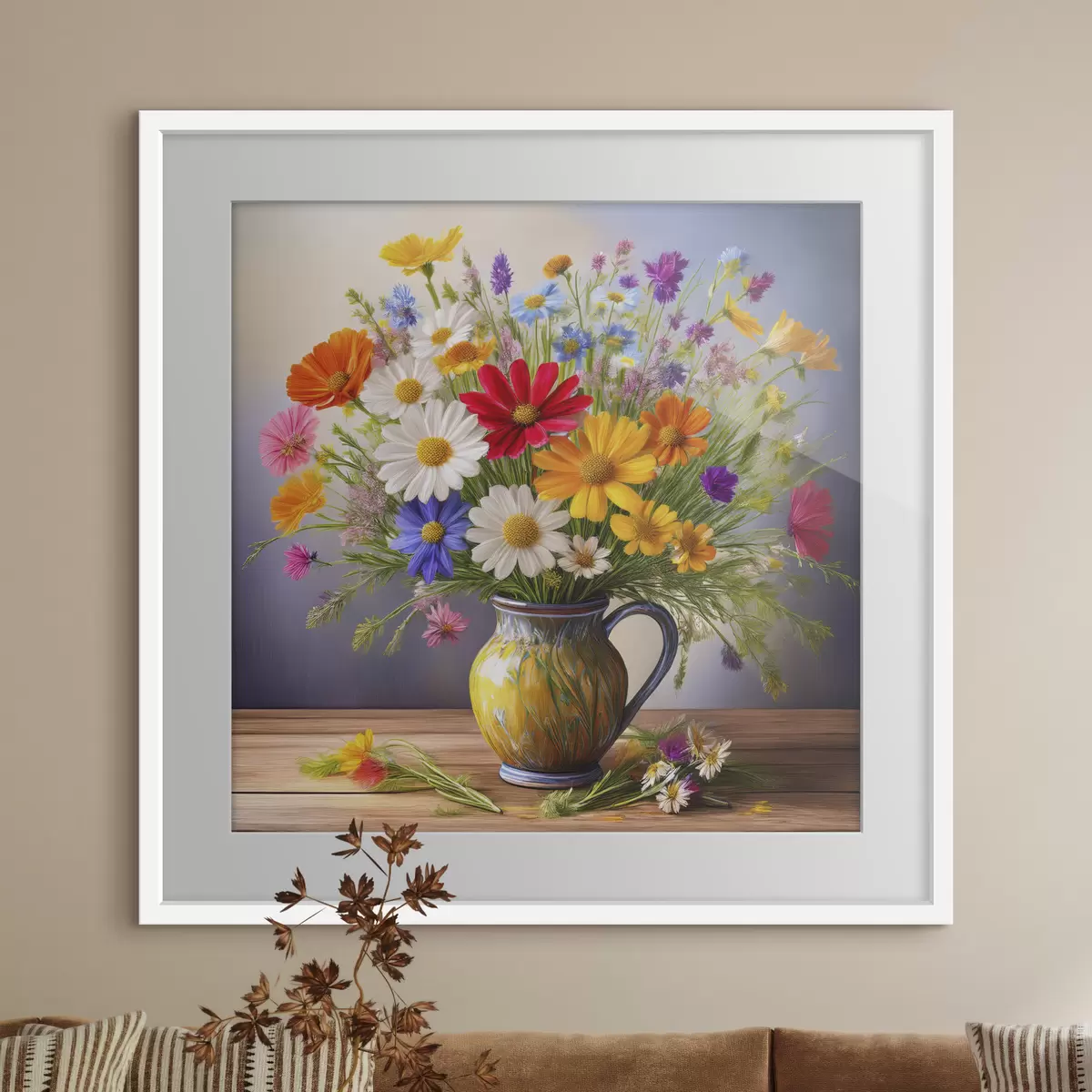 Poster un brillante ramo de flores silvestres f40707