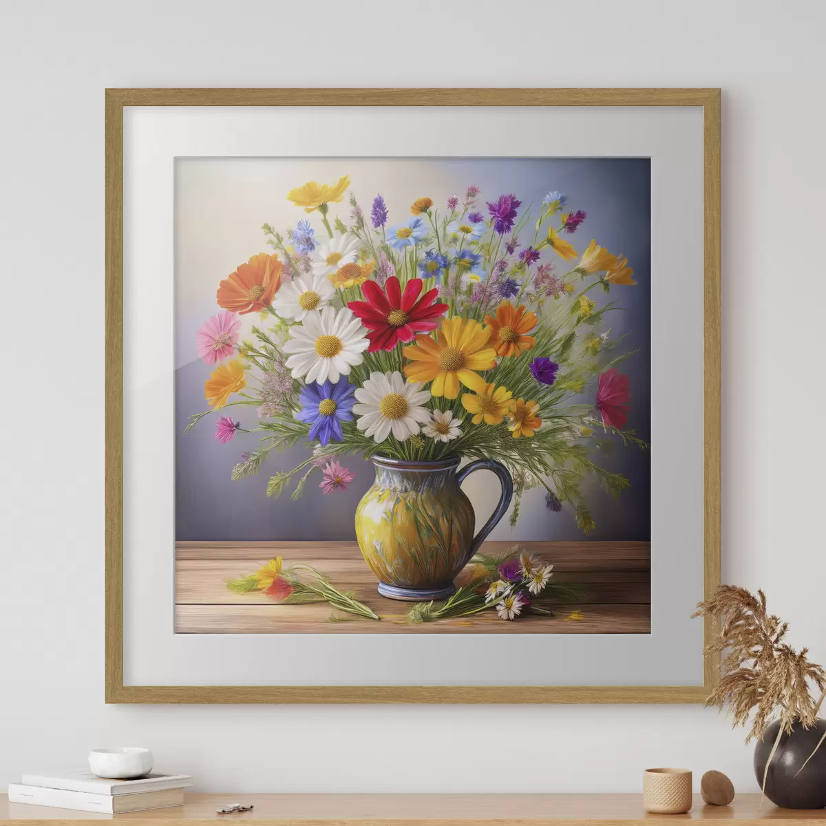 Poster un brillante ramo de flores silvestres f40707
