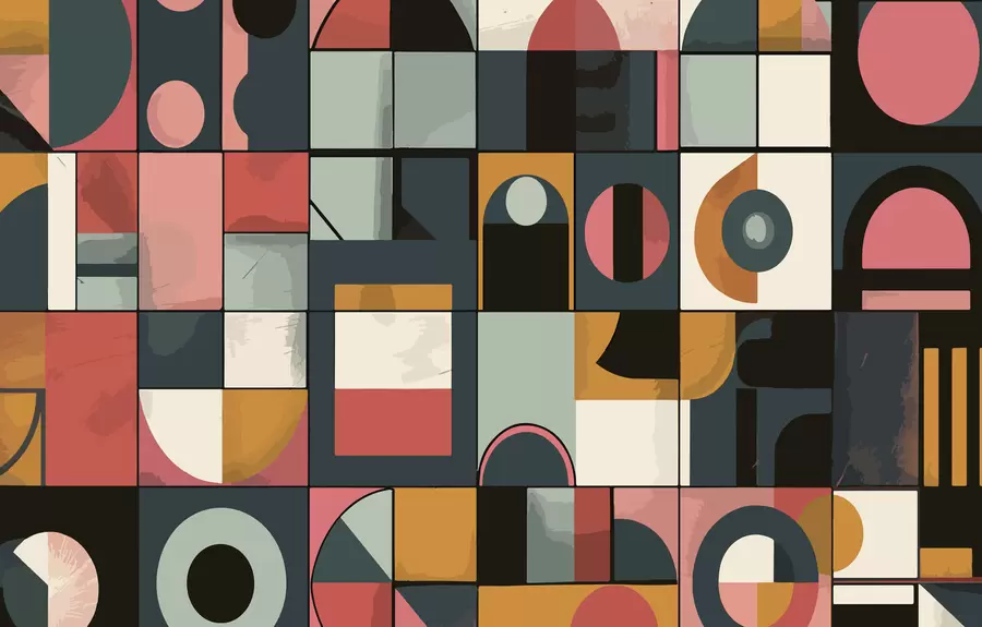 murales de pared Estilo Bahaus w01075