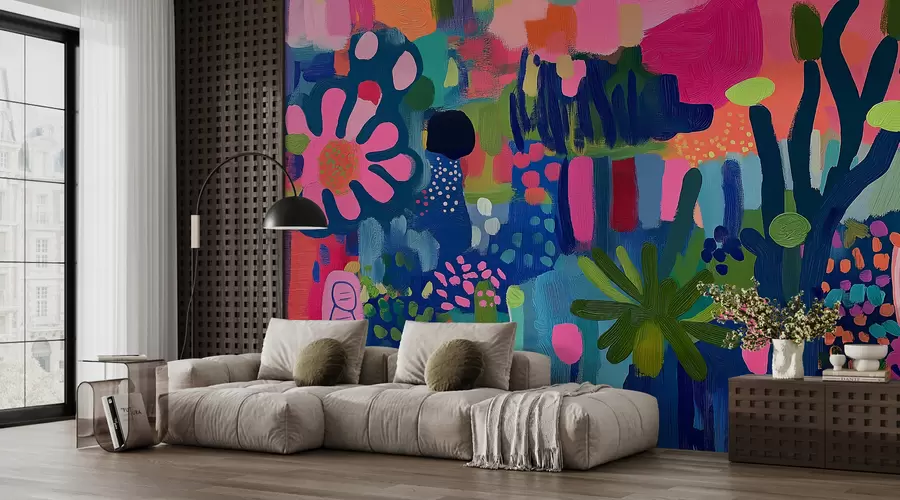 murales de pared Dibujo abstracto brillante w08284