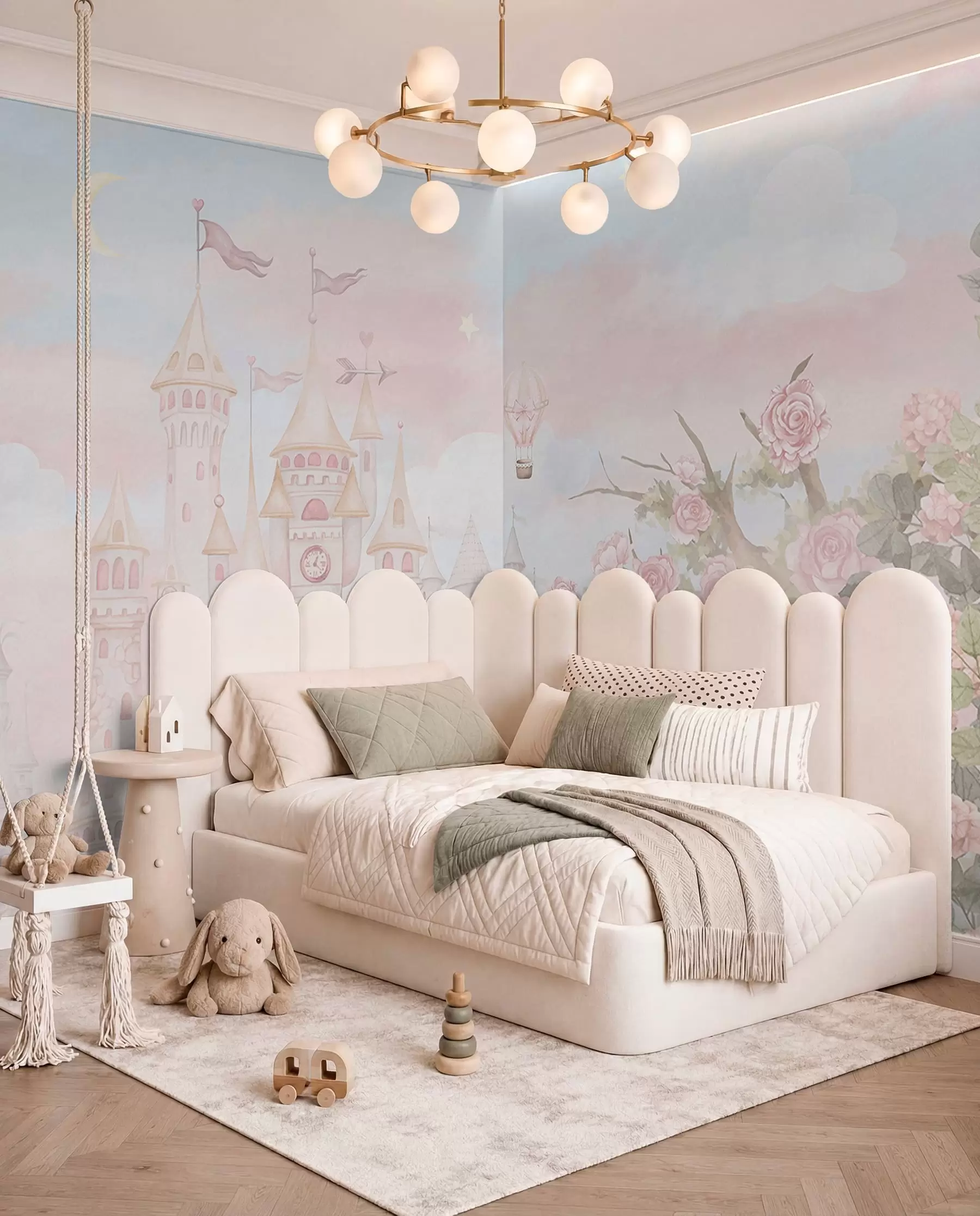 murales de pared Castillo en un reino floral w01524