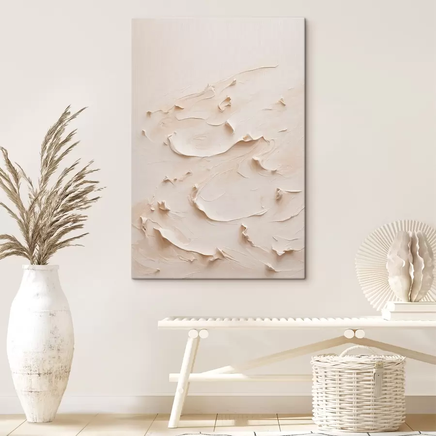 murales de pared Pintura abstracta al óleo en blanco s40623