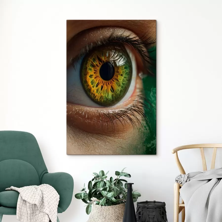 murales de pared Primer plano del ojo verde s40701