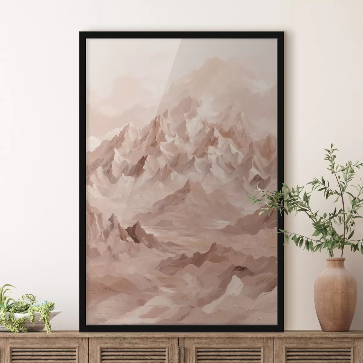 Poster Montañas marrones sobre fondo marrón f40622