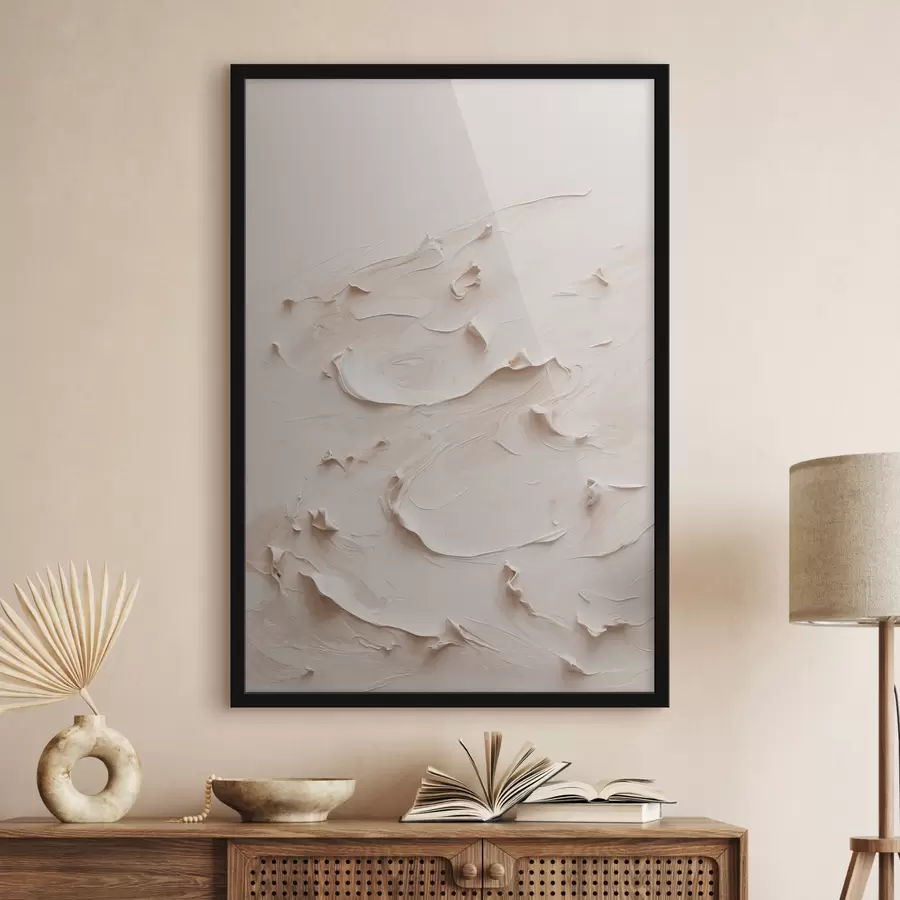 murales de pared Pintura abstracta al óleo en blanco f40623