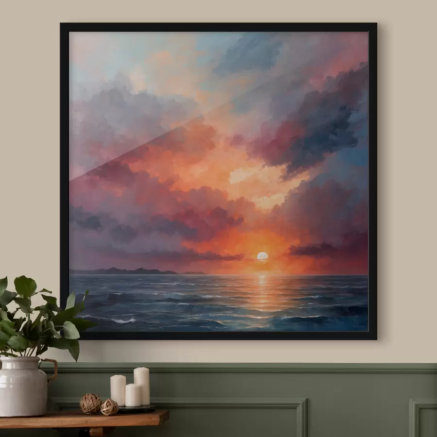 murales de pared Puesta de sol junto al mar f40631