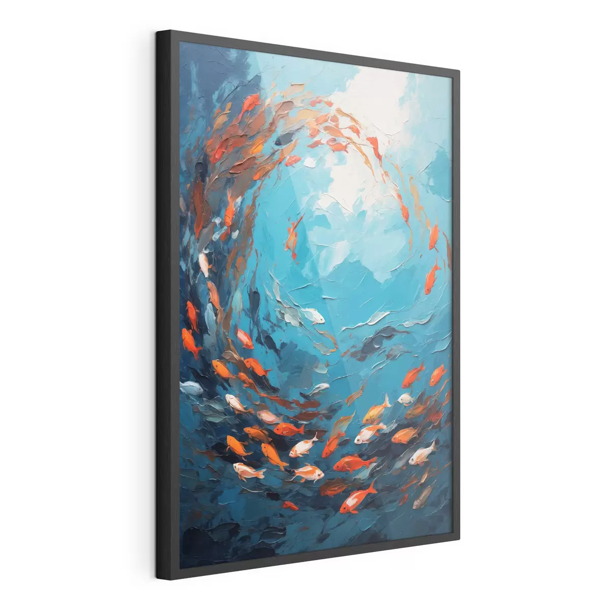 Poster Remolino de pescado en aceite f40633