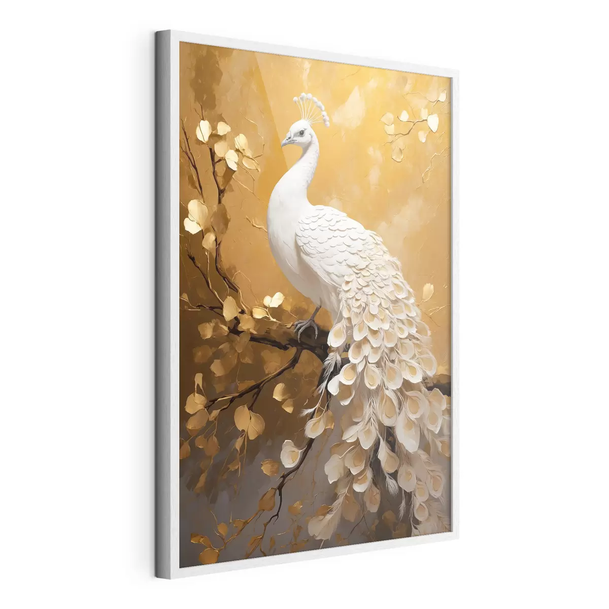 Poster Pavo real blanco f40636