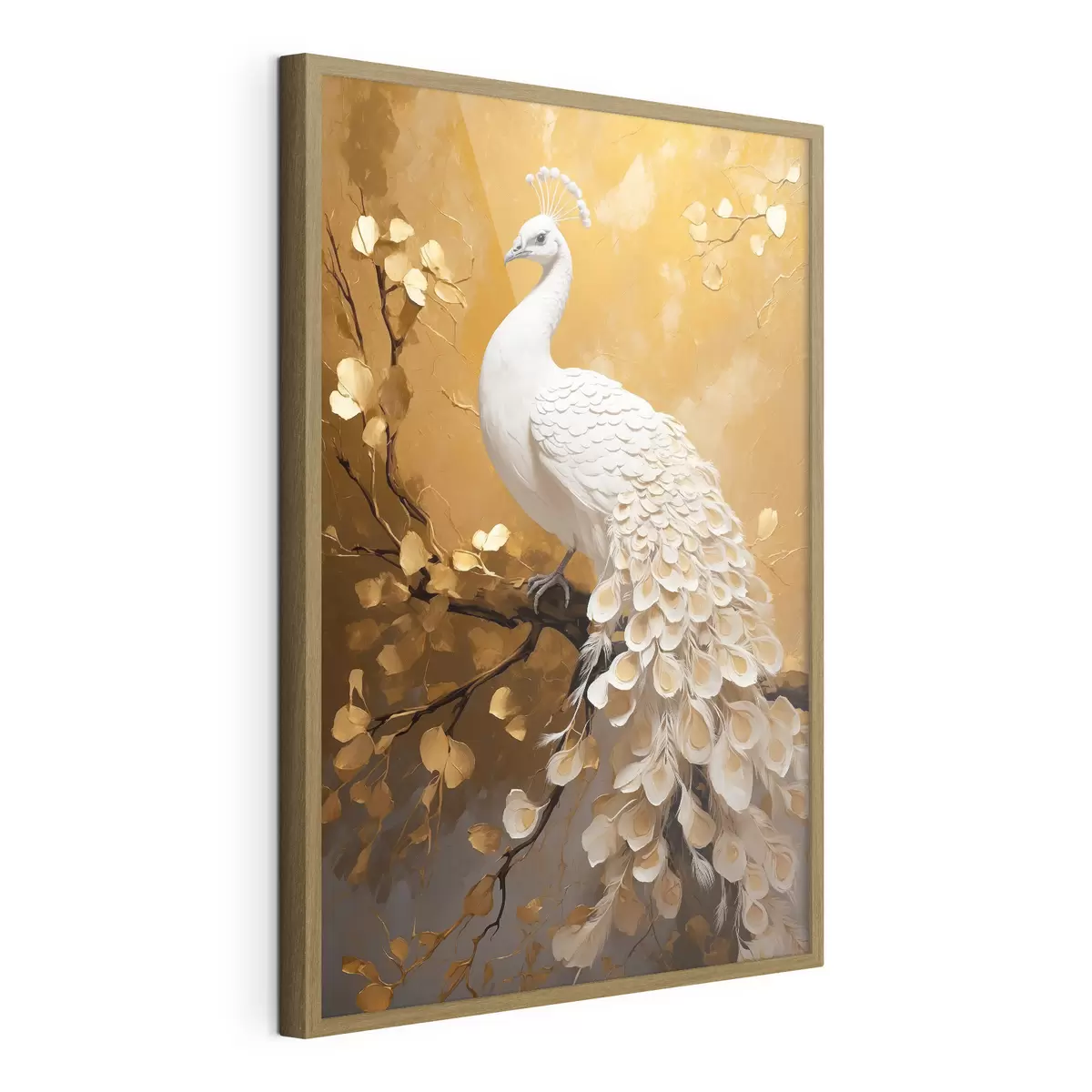 Poster Pavo real blanco f40636