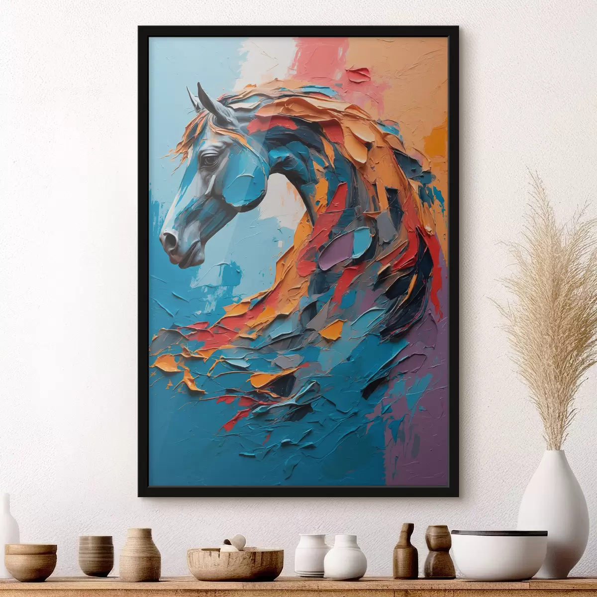 Poster Cabeza de caballo abstracta f40694