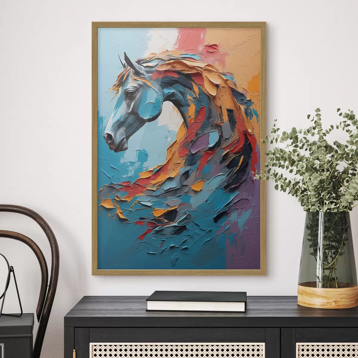 Poster Cabeza de caballo abstracta f40694