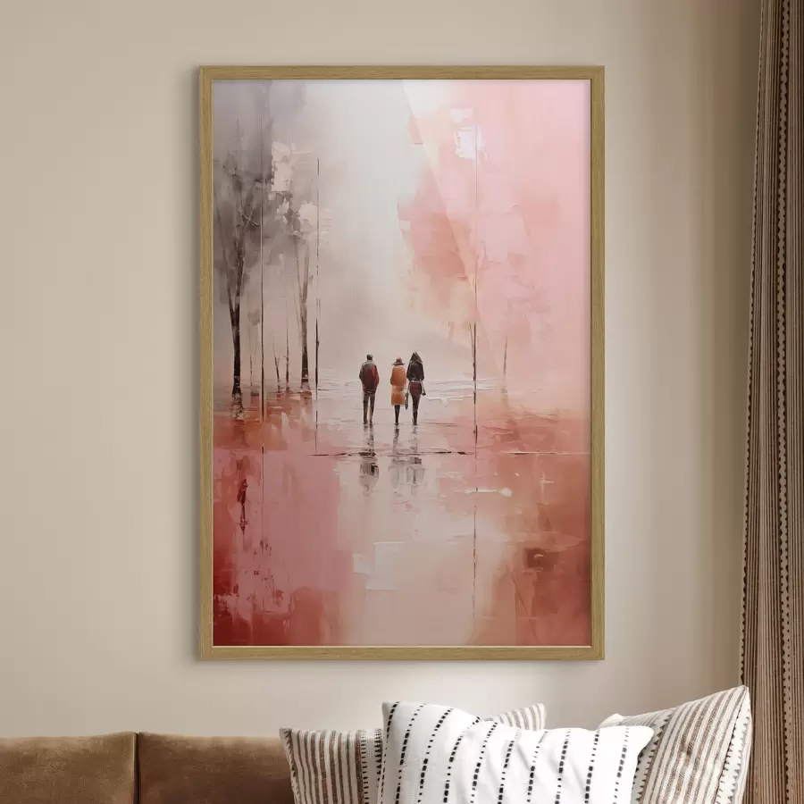murales de pared Paseo en rosa f40802