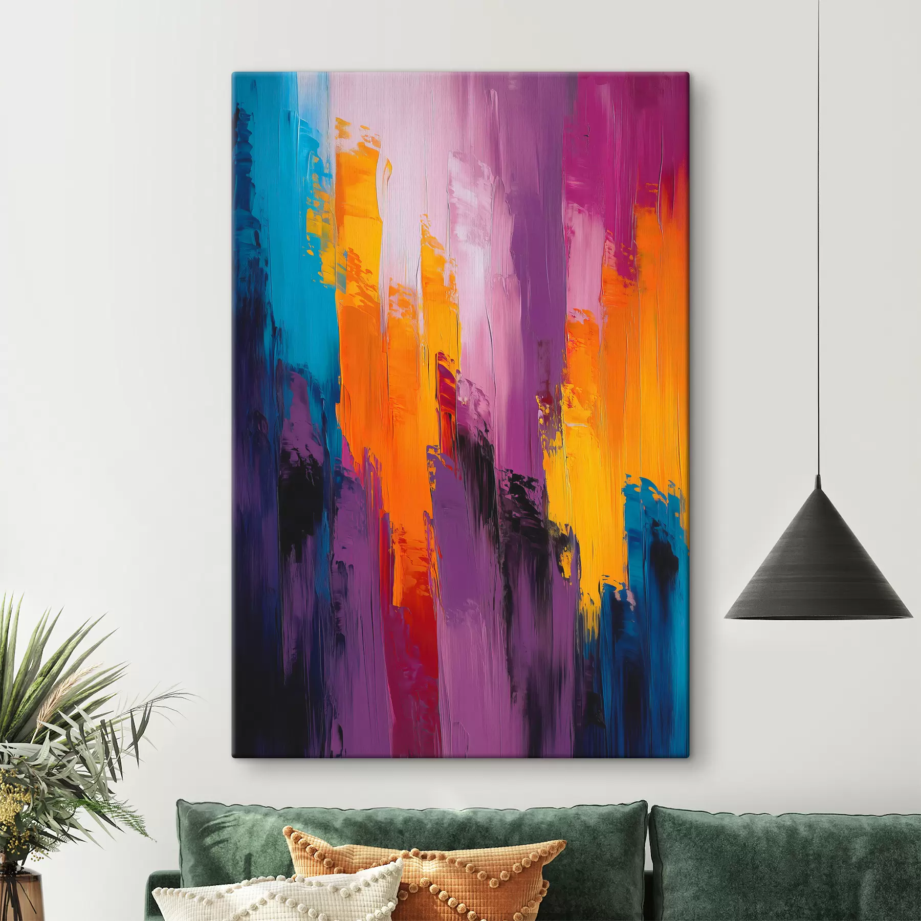 murales de pared Abstracción con pinceladas de color s40736