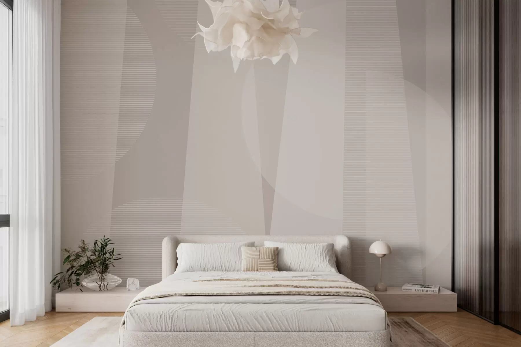 murales de pared Arco iris con estrellas w08304