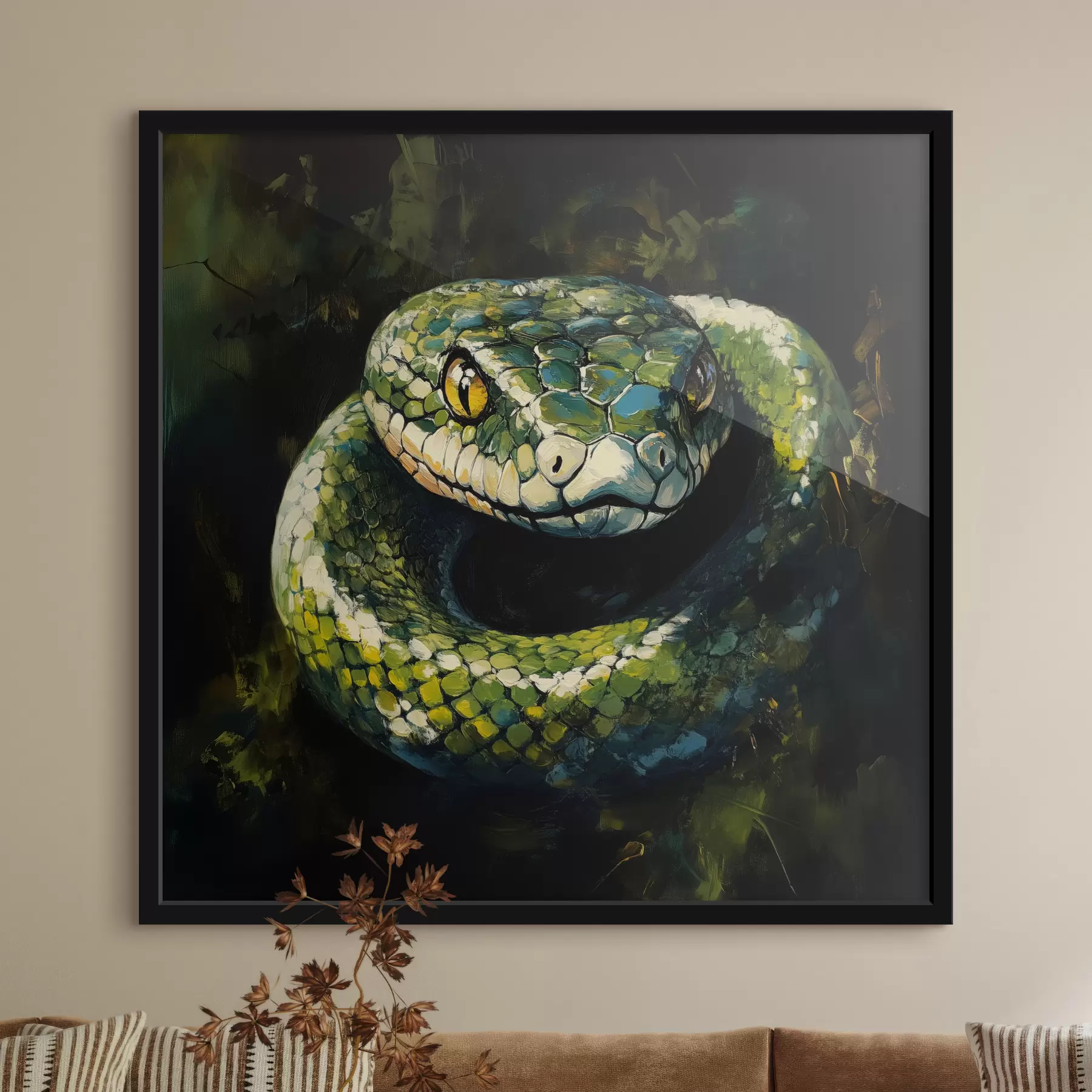 murales de pared Serpiente verde f40827