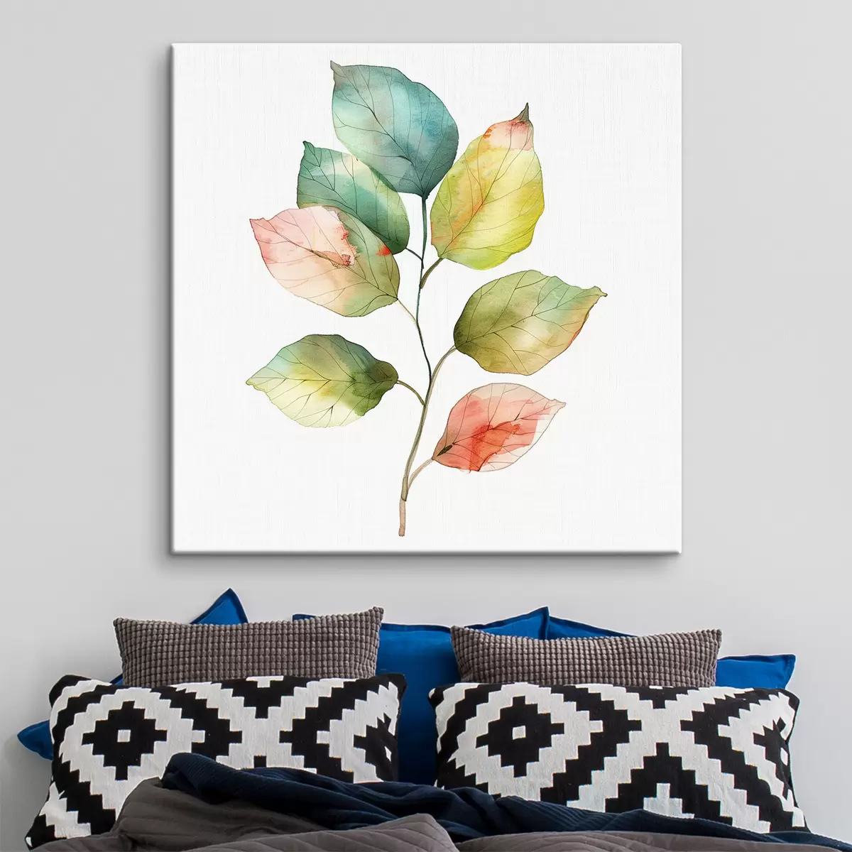 murales de pared hojas de acuarela s40765