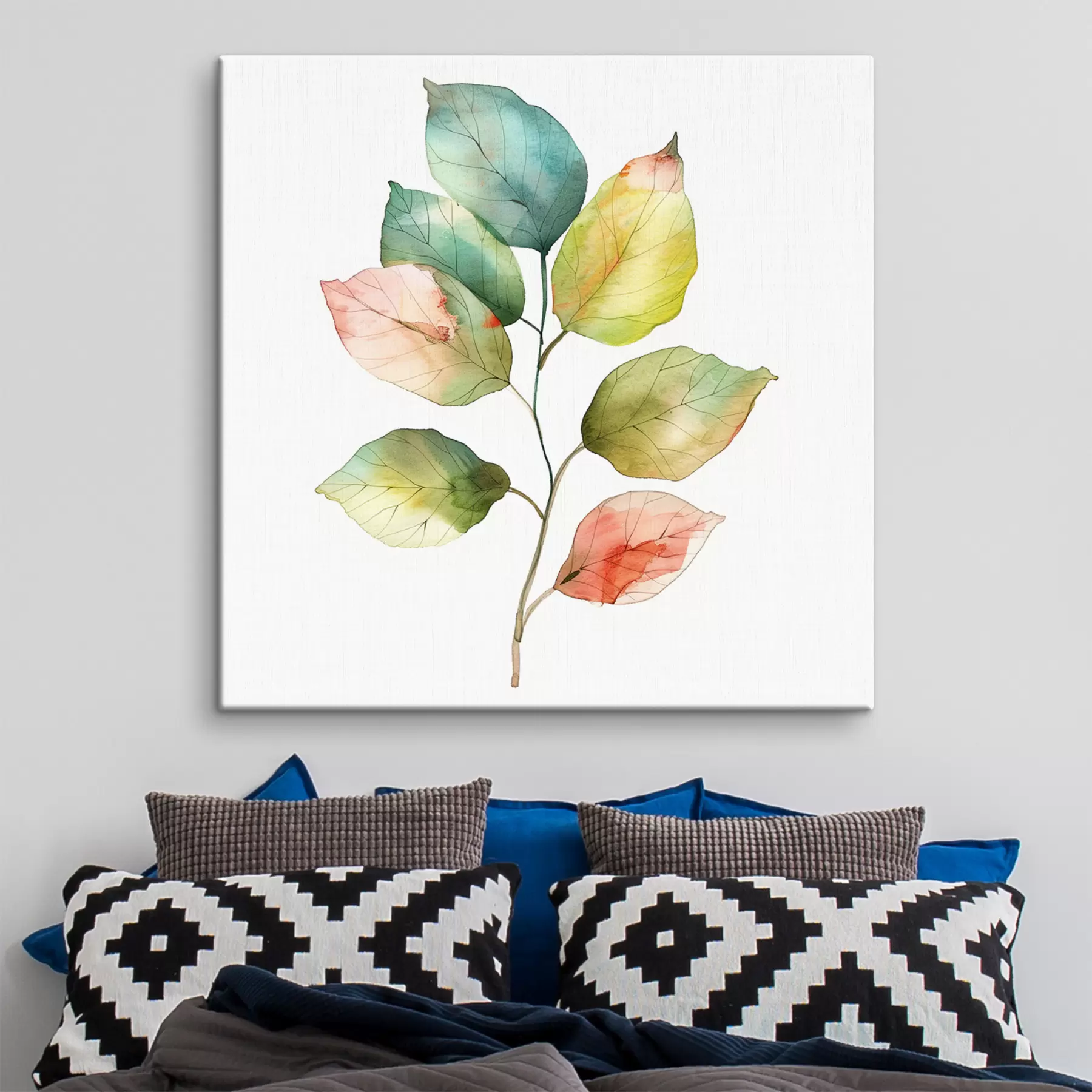 murales de pared hojas de acuarela s40765