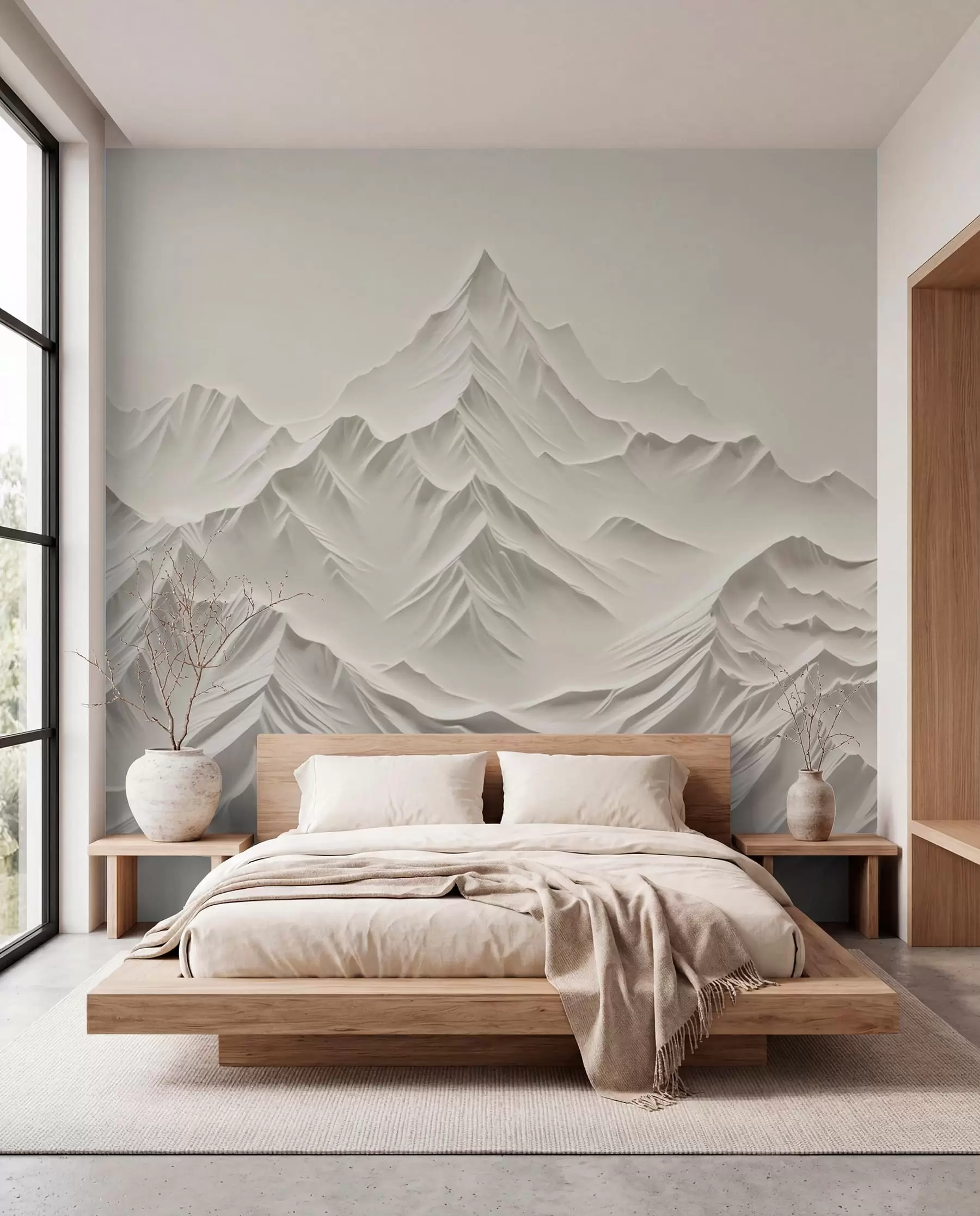 murales de pared Montañas grises w01644