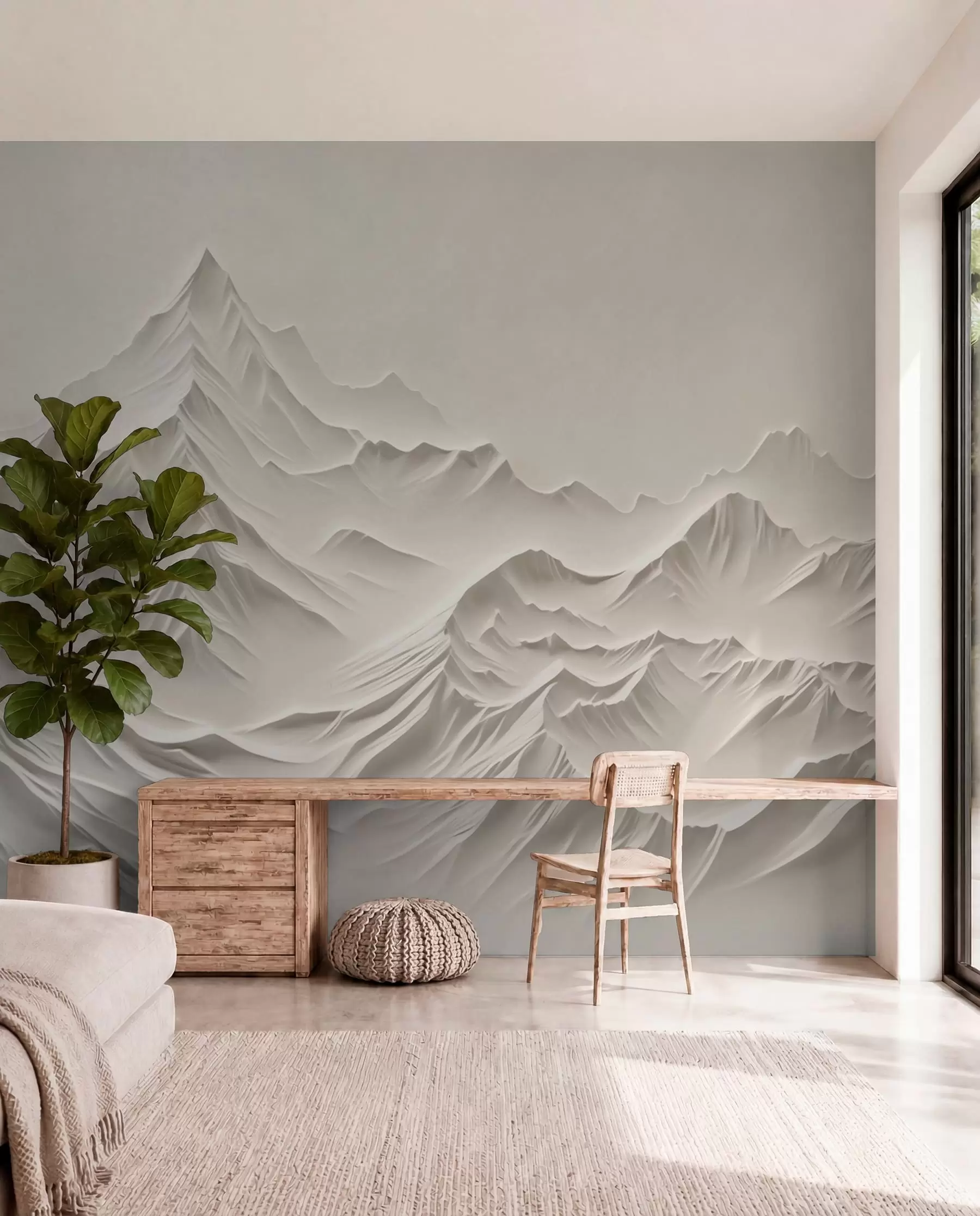 murales de pared Cumbres esculpidas w01644