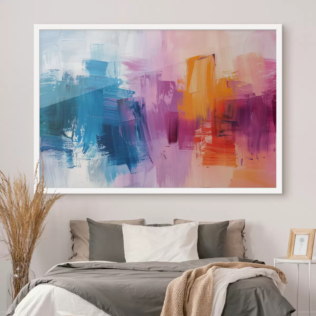 Poster Trazos de pintura, diferentes colores, acuarela f40786