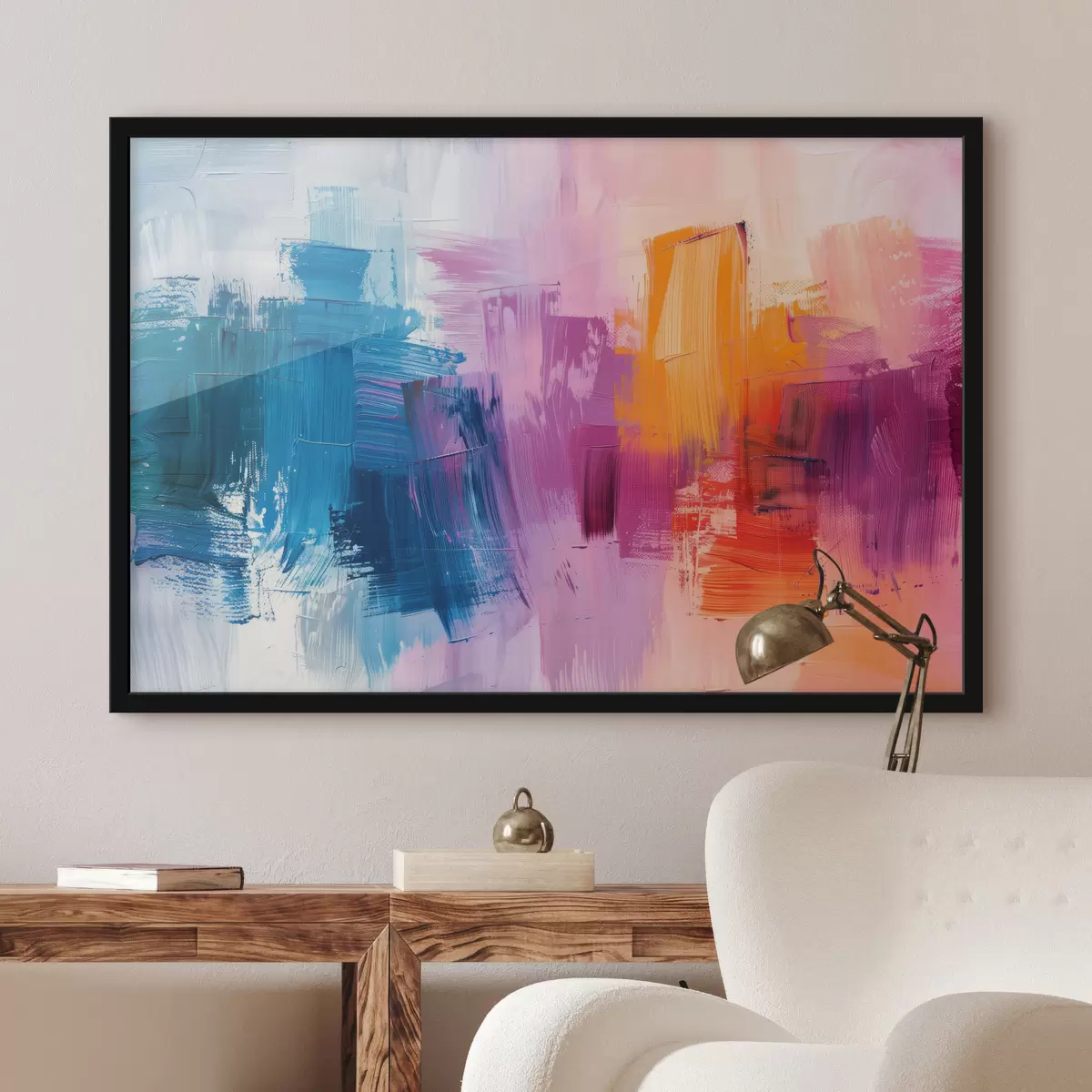 Poster Trazos de pintura, diferentes colores, acuarela f40786