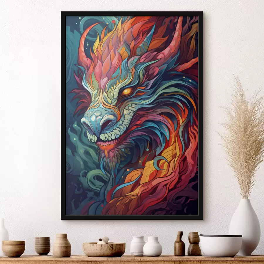 murales de pared Dragón brillante f40835