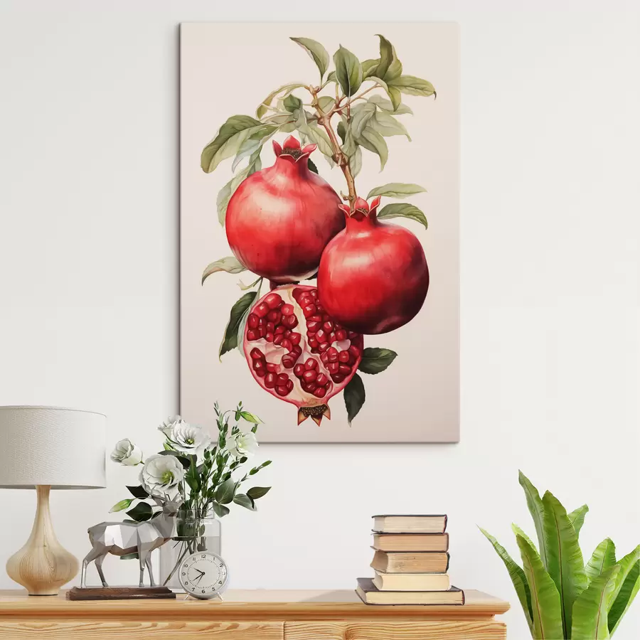 murales de pared Granadas maduras en una rama s40884